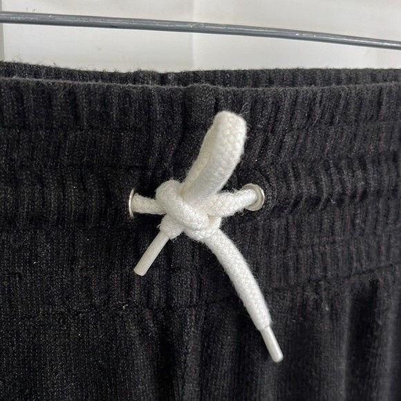 MONROW Vintage Sweatpants Black w Light Gray Side Stripe Joggers Pants Sz S - Picture 4 of 10